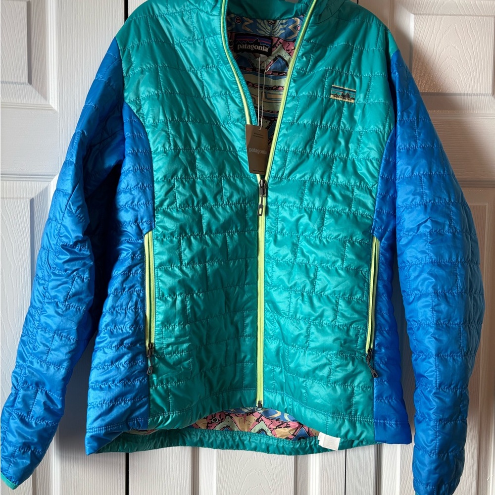 NWT Patagonia Women’s Nano Puff Jacket XL Subtidal Blue